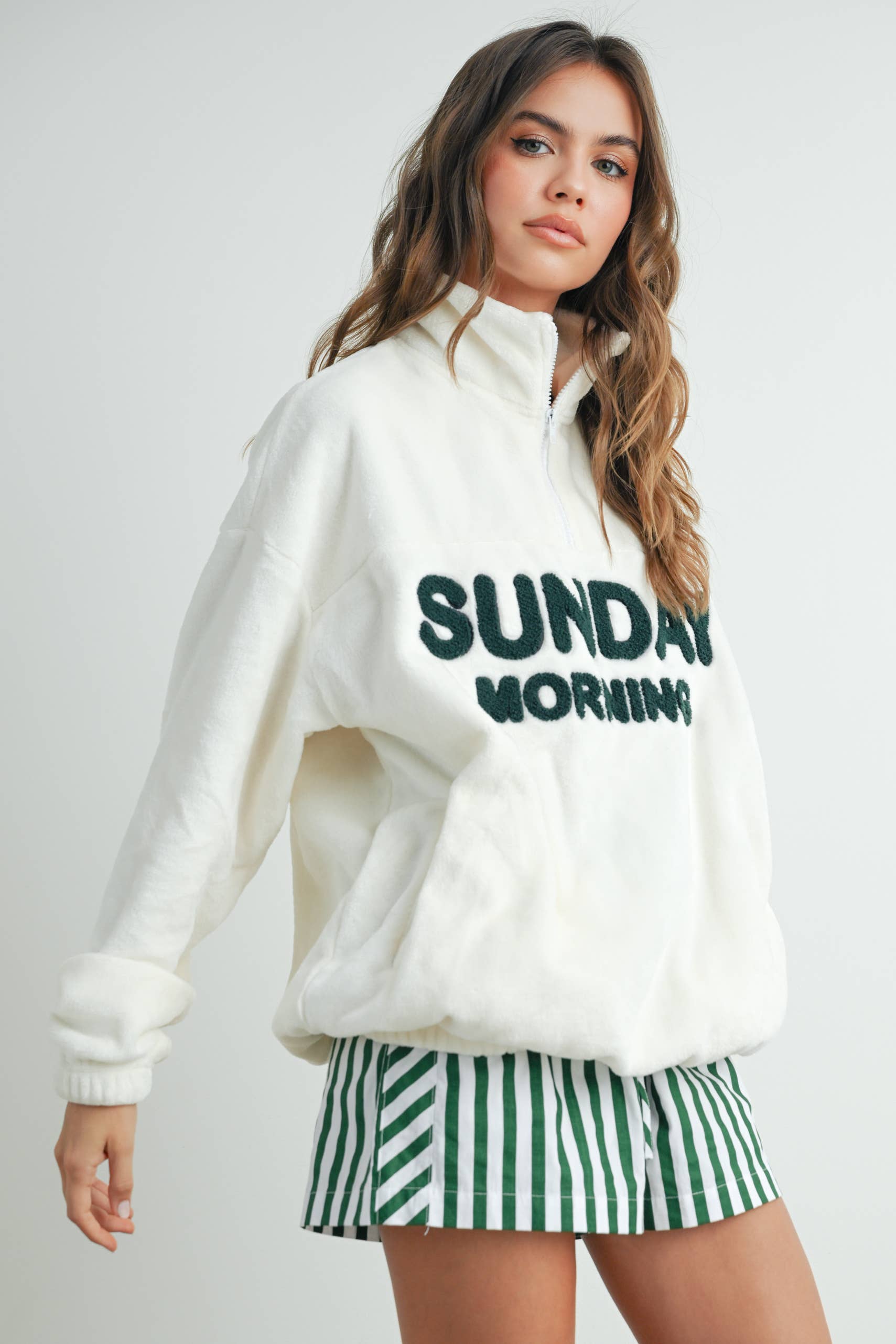 Sunday Morning Half-Zip Pullover Sweatshirt