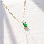 Èire Emerald Green Pendant Necklace Gold Filled