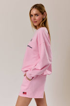 USA GRAPHIC EMBO SWEATSHIRT AND SHORTS