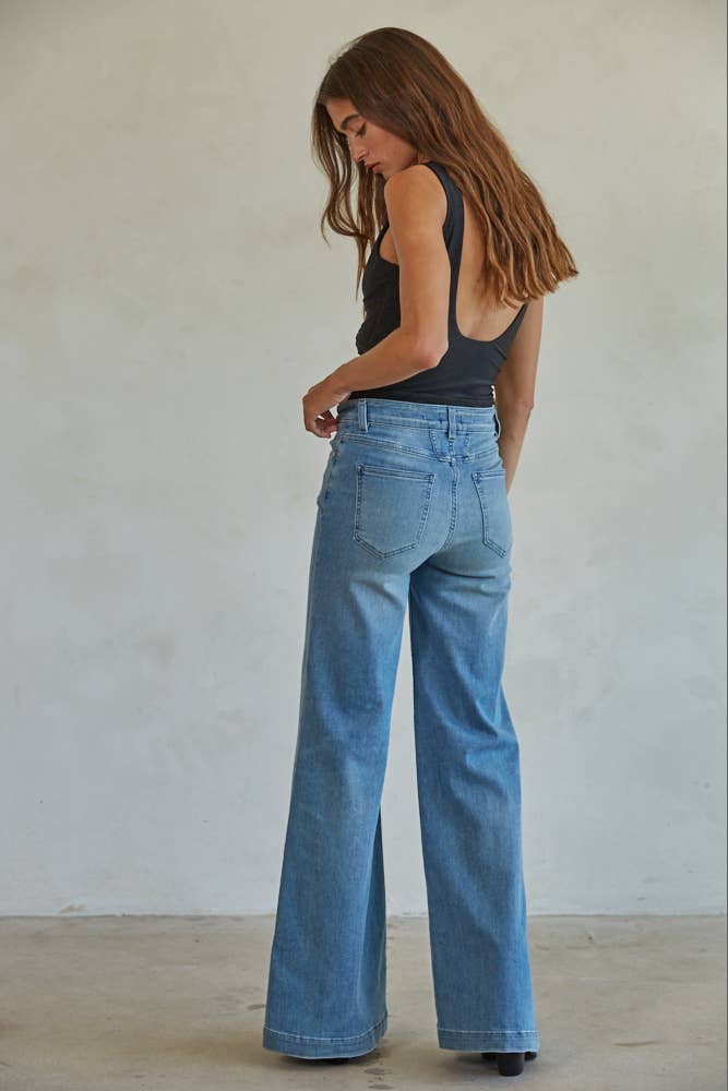 Knit Nylon Spandex Jersey Plunged V-Neck Bodysuit