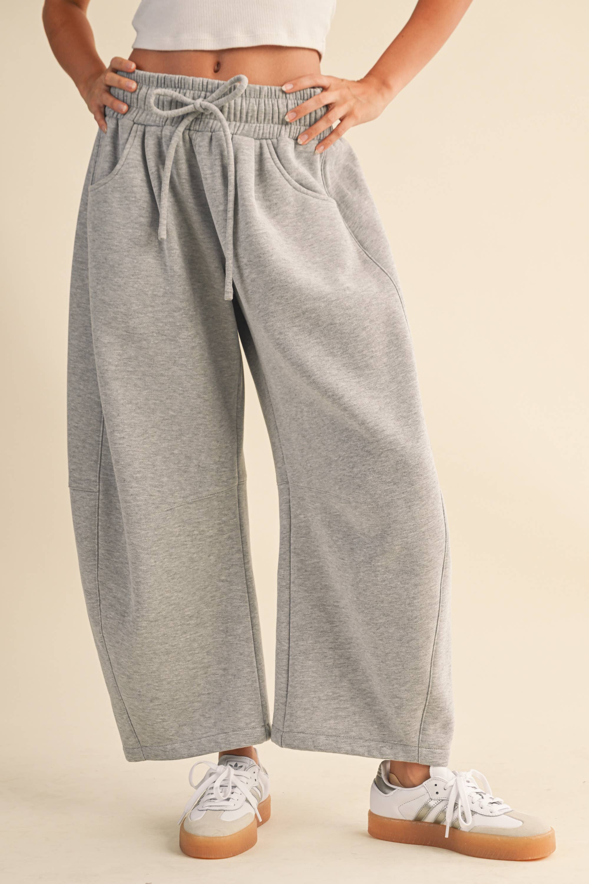 BARREL SWEATPANTS WITH SIDE POCKETS