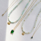 Èire Emerald Green Pendant Necklace Gold Filled