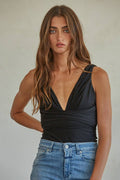 Plunged V-Neck Bodysuit