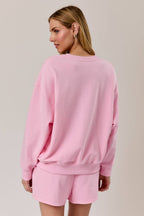 USA GRAPHIC EMBO SWEATSHIRT AND SHORTS