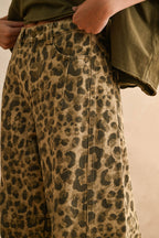 LEOPARD BARREL PANTS
