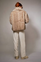 Two Tone Faux Fur Jacket