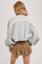 INNER FLEECE SHRUG KNIT CARDIGAN