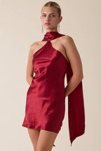 LONG SCARF MINI DRESS