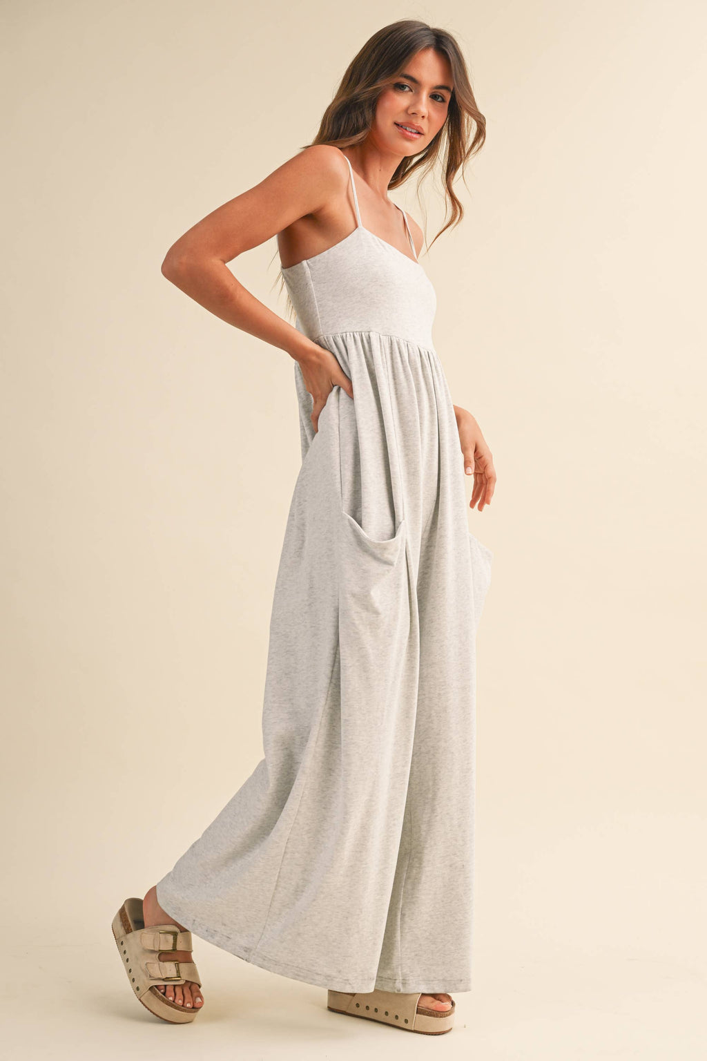 STRAPPY WIDE-LEG JUMPSUIT