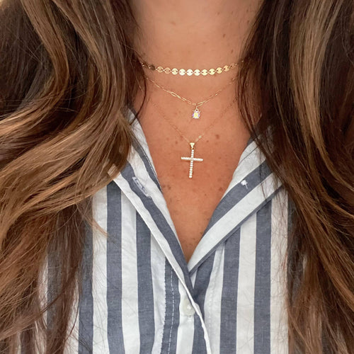 Cross Religious Necklace Gold Filled