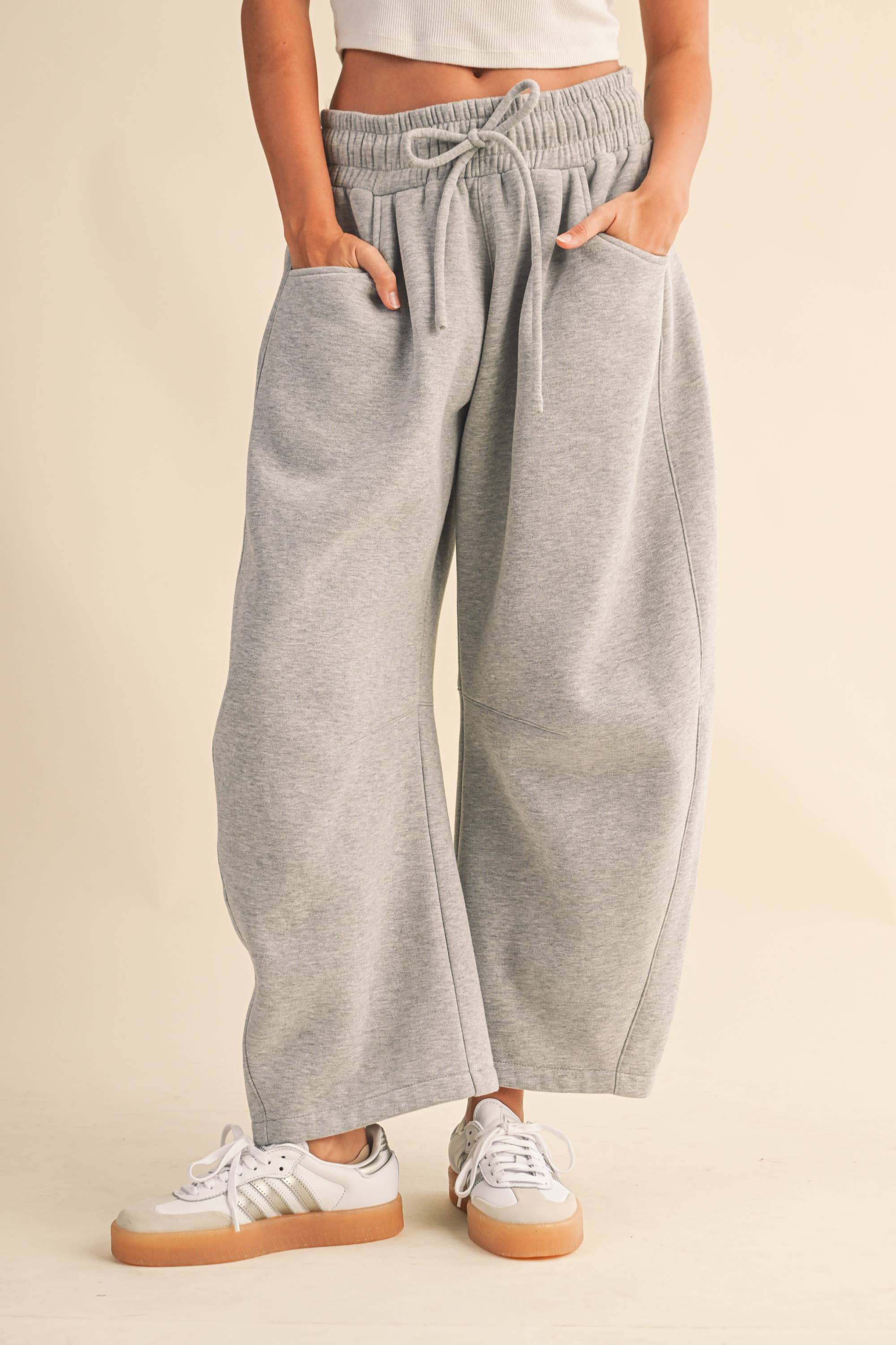BARREL SWEATPANTS WITH SIDE POCKETS