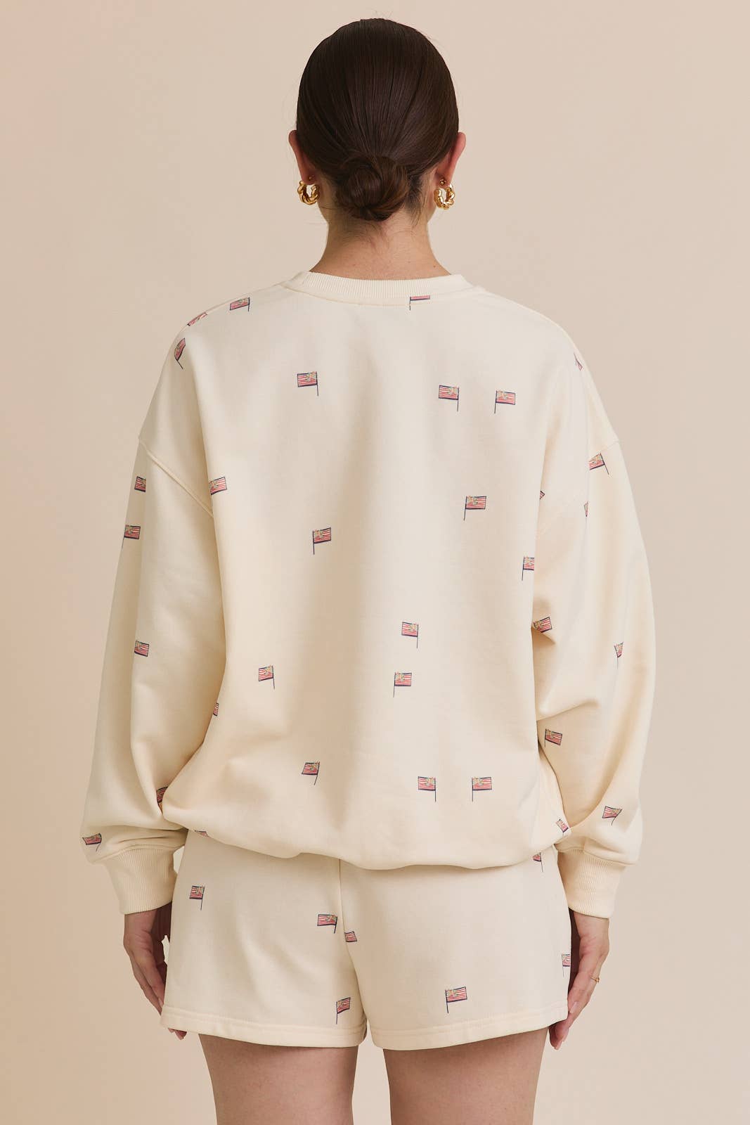 'USA FLAG' GRAPHIC SWEATSHIRT & SWEATSHORTS