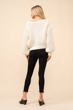 Bubble Textured Tie Front Cardigan