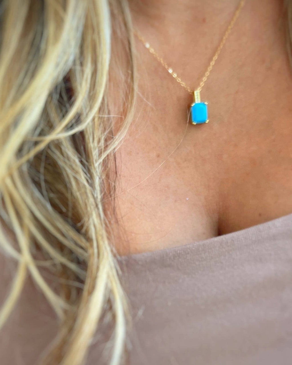 Capri Turquoise Gold Filled Necklace