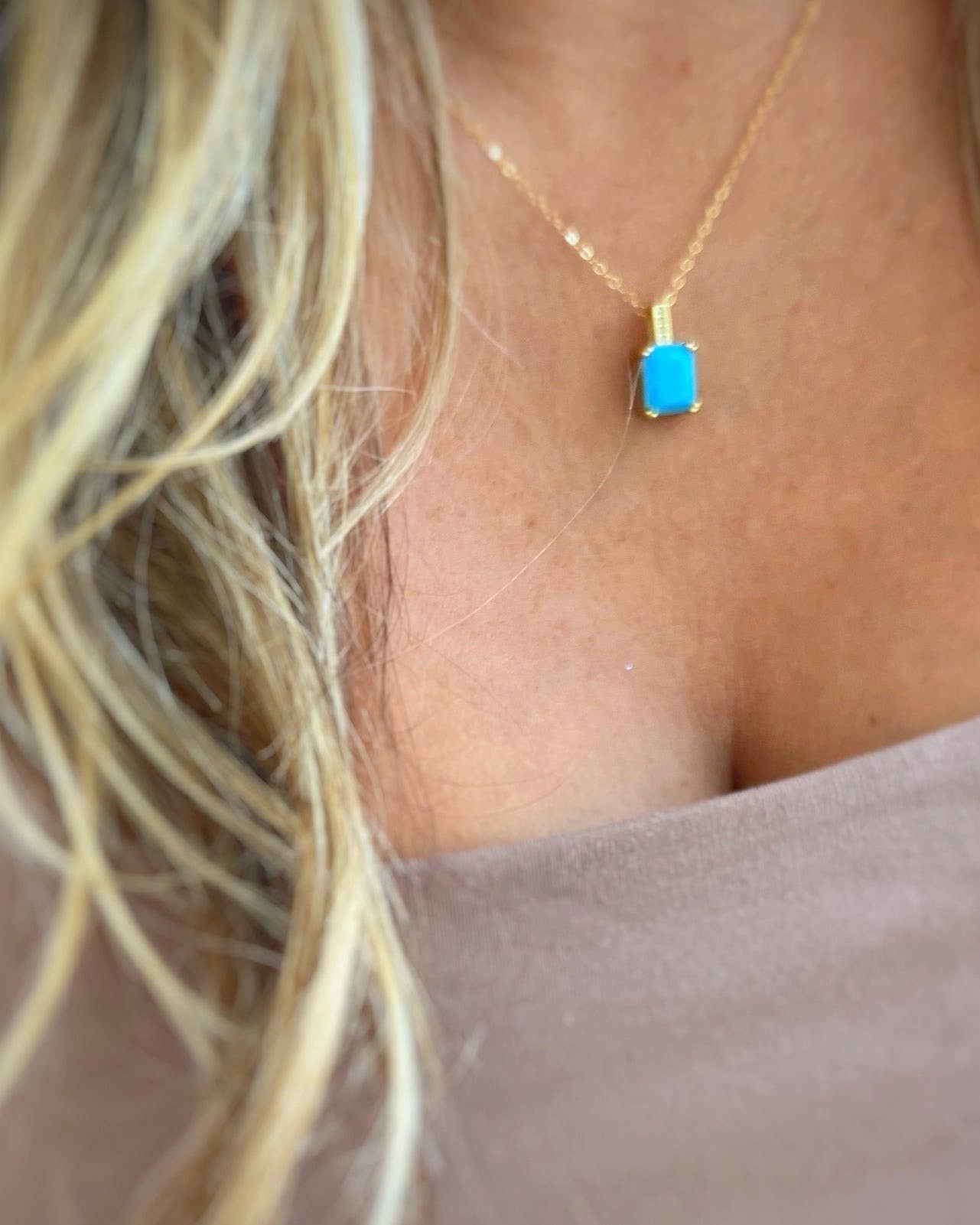 Capri Turquoise Gold Filled Necklace