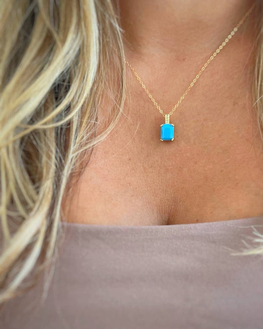 Capri Turquoise Gold Filled Necklace