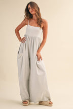 STRAPPY WIDE-LEG JUMPSUIT