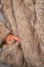 Two Tone Faux Fur Jacket