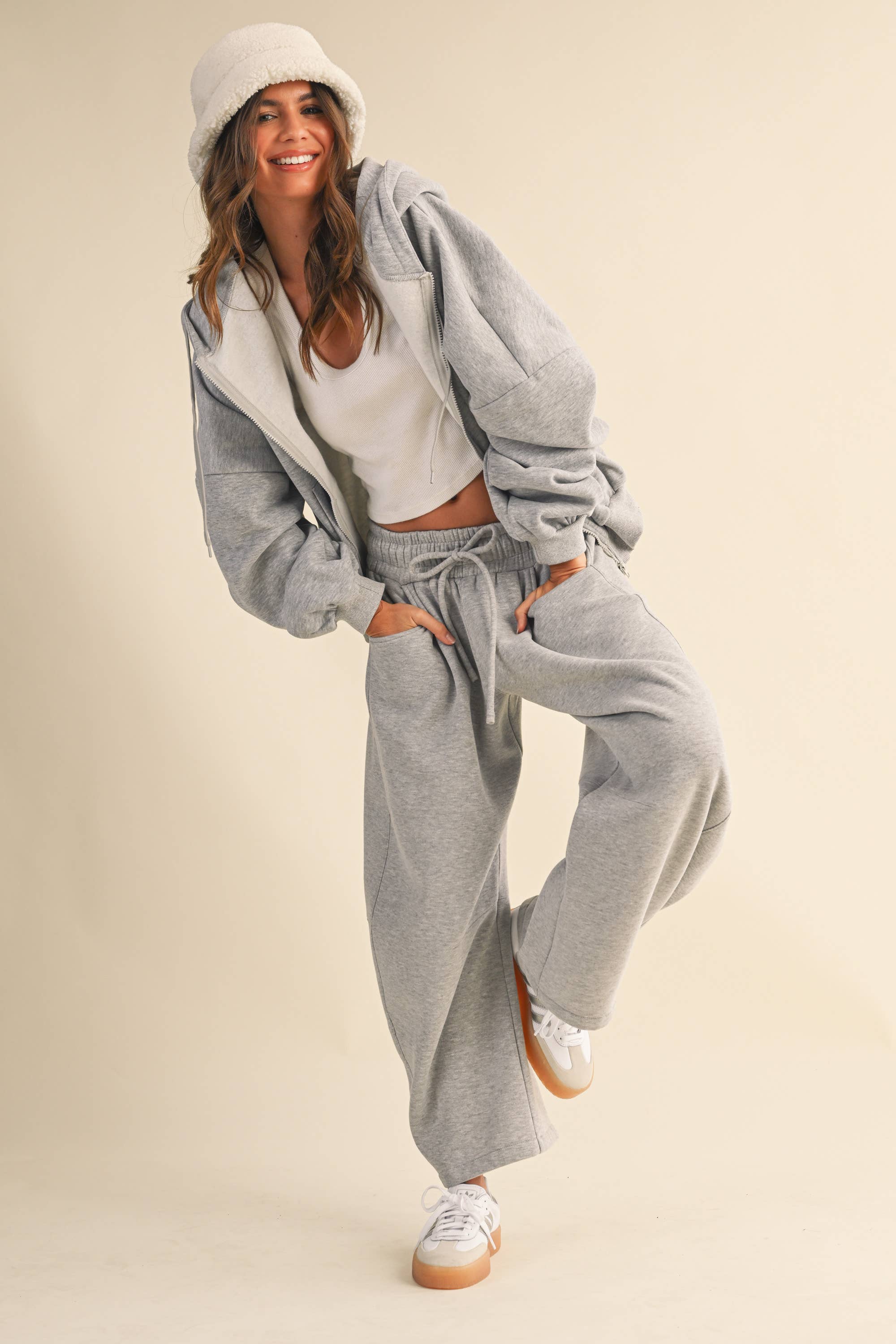 BARREL SWEATPANTS WITH SIDE POCKETS