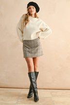 ROUND NECK SIMPLE SWEATER TOP