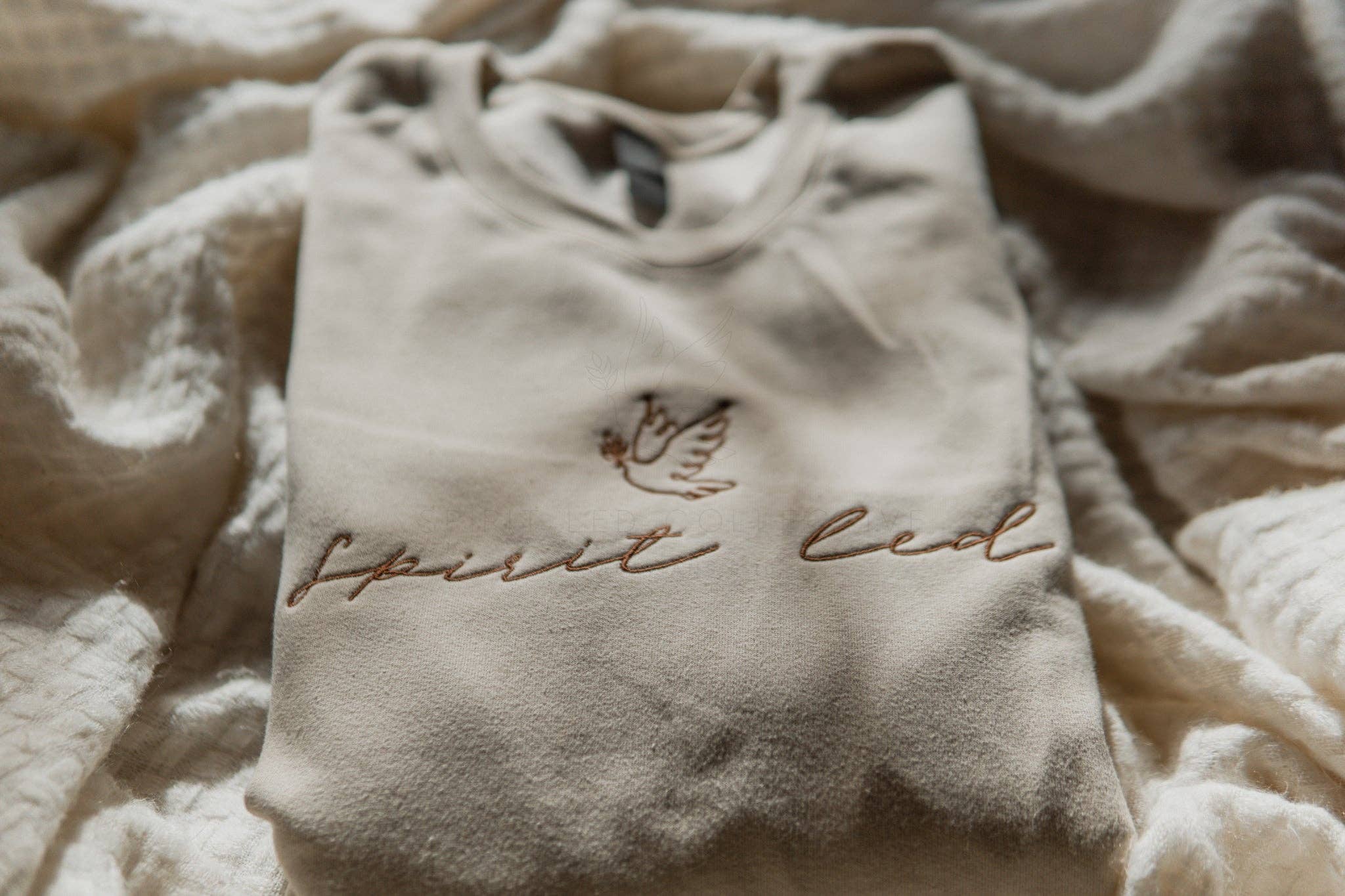 Spirit Led | Embroidered Christian Sweatshirt