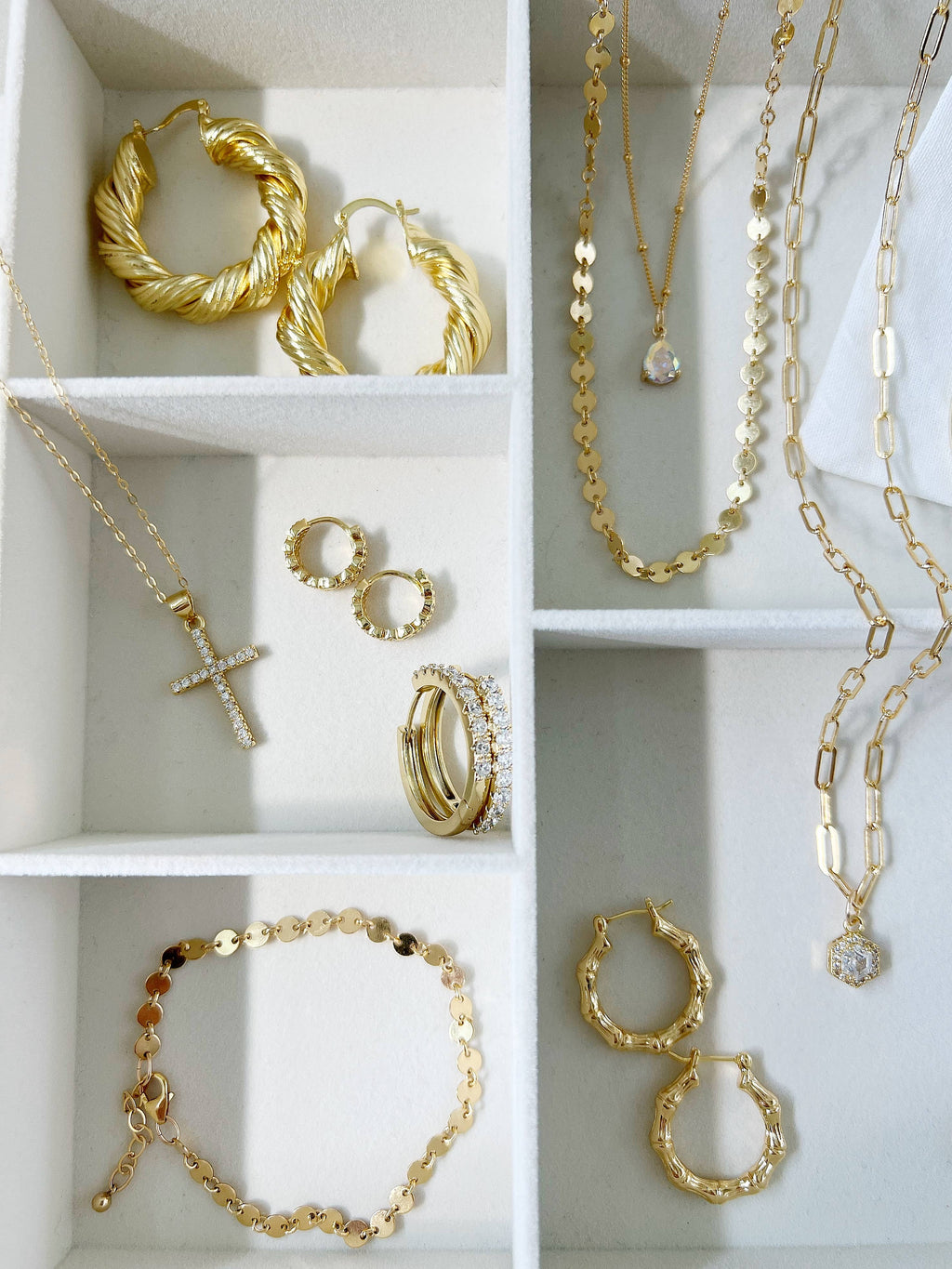 Cross Religious Cz Necklace Gold Filled