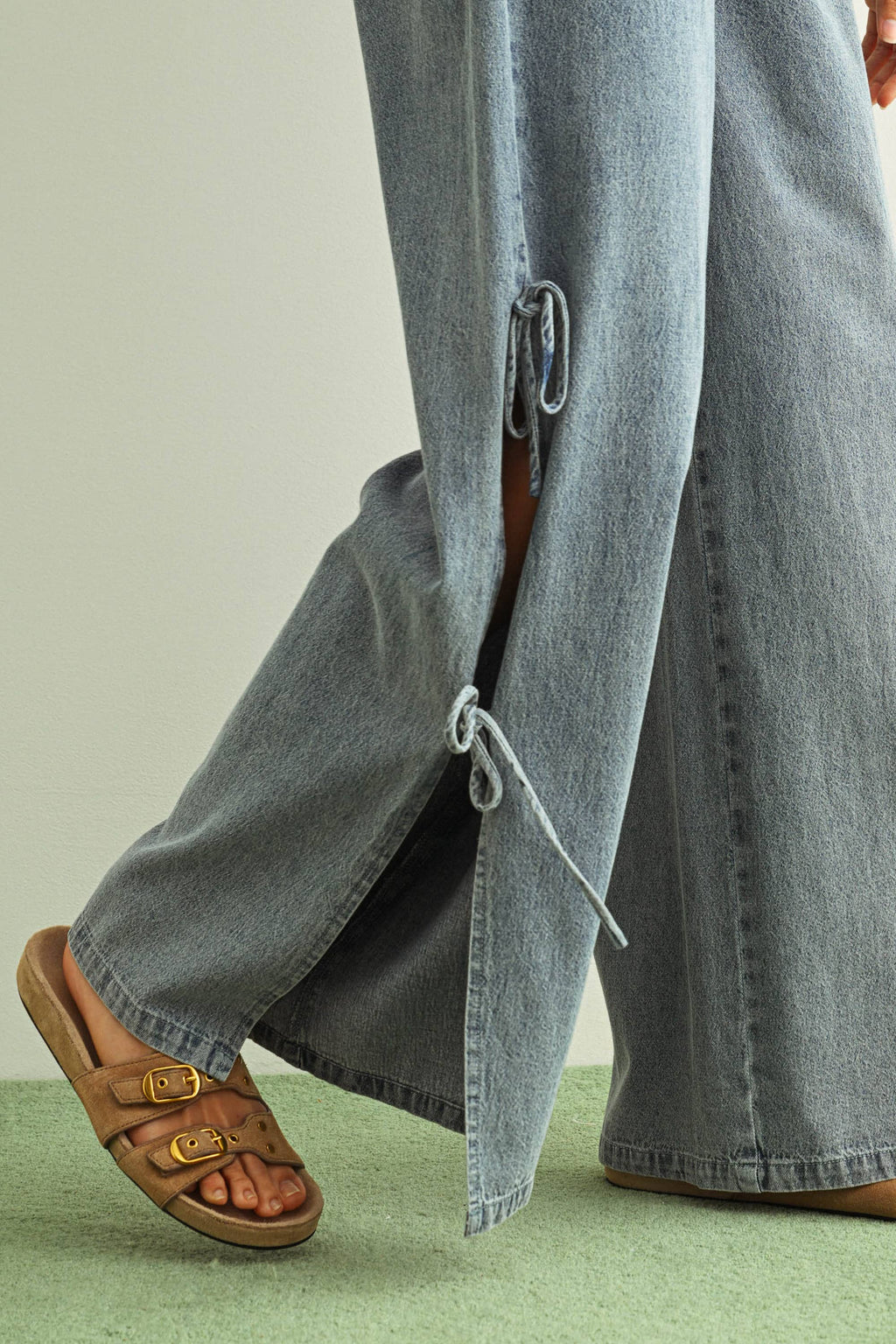 DENIM TIED ON THE SIDE SET