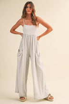 STRAPPY WIDE-LEG JUMPSUIT